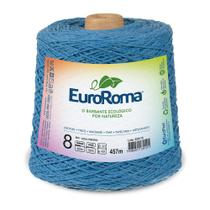Barbante Colorido nº8 c/ 600g EuroRoma - Azul Piscina - Eurofios