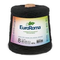 Barbante Colorido nº8 c/ 600g EuroRoma - Preto