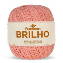 Barbante Com Brilho Fio 6 Euroroma Novelo de 406 metros 984 TEX Para Crochê