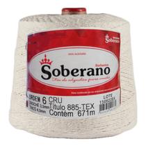 Barbante Cru Soberano 700 gramas Fio N 4, 6, 8 de 100% Algodão Para Crochê, Tricô, Frigorífico e Artesanato