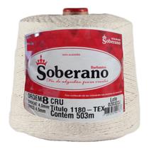 Barbante Cru Soberano 700 gramas Fio N 4, 6, 8 de 100% Algodão Para Crochê, Tricô, Frigorífico e Artesanato Barbante Cru Soberano 700 gramas Fio N 4, 6, 8 de 100% Algodão Para Crochê, Tricô, Frigorífico e Artesanato