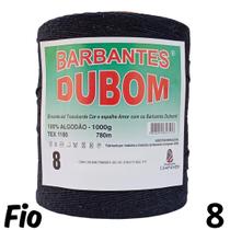Barbante Dubom Preto - 1 Kg - Fio 8 - 780m