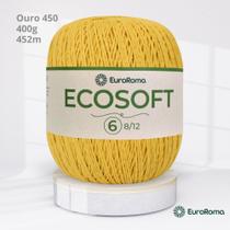 Barbante Ecosoft EuroRoma Nº 6 452mts cor Amarelo Ouro 450