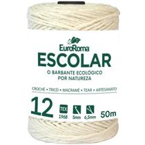 Barbante Escolar Cru EuroRoma 4/12 - 100g - 50m Barbante Escolar Cru EuroRoma 4/12 - 100g - 50m