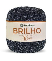 Barbante Euroroma 6 Colorido Brilho Prata 400g Tricô Crochê