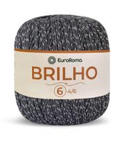 Barbante Euroroma 6 Colorido Brilho Prata 400g Tricô Crochê