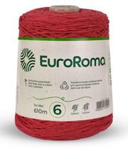 Barbante euroroma 600 gr fio 6 cor 1000 vermelho 610 metros Barbante euroroma 600 gr fio 6 cor 1000 vermelho 610 metros