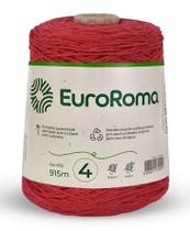 Barbante EuroRoma 600g Fio 4 Cor 1000 Vermelho 915 Metros