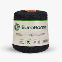 Barbante Euroroma 600g Fio 6 Cor - 250 Preto