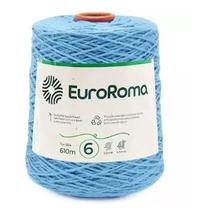 Barbante EuroRoma 600g Fio 6 Cor 901 Azul Piscina 610 Metros