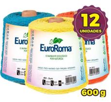 Barbante euroroma 600g n6 kit 12unidades cores variadas - Eurofios
