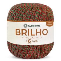 Barbante euroroma brilho 06 fios ouro/natal 400g