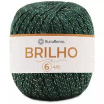 Barbante euroroma brilho 06 fios ouro/verde musgo 400g gr