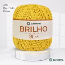 Barbante EuroRoma Brilho Dourado com Ouro 450 n6 400g