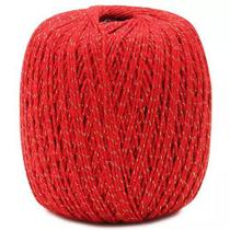 Barbante EuroRoma Brilho Ouro 46 400g - Vermelho