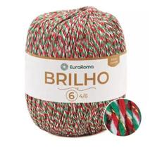 Barbante euroroma brilho ouro especial natal 4x6 - 400g - 406 m cor 5034 branco verde vermelho Barbante euroroma brilho ouro especial natal 4x6 - 400g - 406 m cor 5034 branco verde vermelho