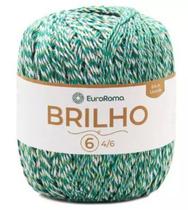 Barbante euroroma brilho ouro especial natal 4x6 natal 400g - 406 m cor 5031 verde branco Barbante euroroma brilho ouro especial natal 4x6 natal 400g - 406 m cor 5031 verde branco