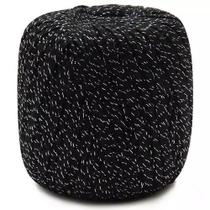 Barbante euroroma brilho prata 4/6 400 gr-cor 250 preto