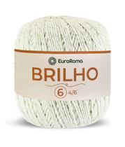 Barbante EuroRoma Brilho Prata 400g fio 6