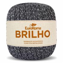 Barbante Euroroma Brilho Prata 400g n6 - Eurofios