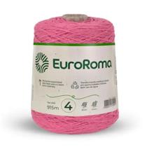 Barbante euroroma colorido 04 fios cor 600 rosa unidade