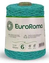 Barbante euroroma colorido 06 cor 810 verde água escuro unidade