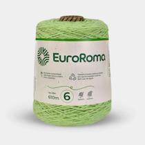 Barbante euroroma colorido 06 fios cor 801 verde limão 600 gr