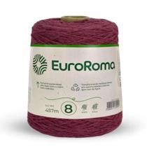 Barbante euroroma colorido 08 fios cor 1050 bordô unidade