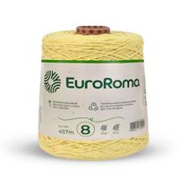 Barbante euroroma colorido 08 fios cor 400 amarelo bebê unidade Barbante euroroma colorido 08 fios cor 400 amarelo bebê unidade