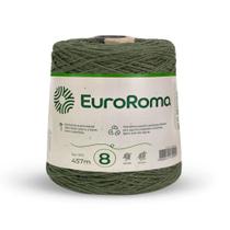 Barbante euroroma colorido 08 fios cor 805 verde militar unidade