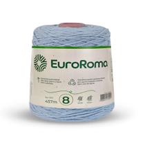 Barbante euroroma colorido 08 fios cor 900 azul bebê unidade