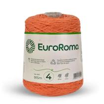 Barbante euroroma colorido 4/4 cor 750 laranja unidade