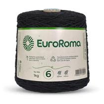 Barbante EuroRoma Colorido N 6 - 1Kg COR:0250 - Preto