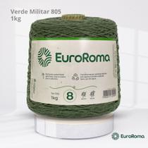 Barbante EuroRoma Colorido N.8 1Kg Cor Verde Militar 805
