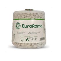 Barbante EuroRoma Cru 1 kilo - Fio Sustentável para Crochê, Tricô, Tapetes e Artesanato