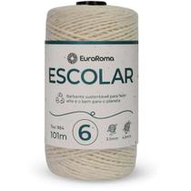 Barbante Euroroma Escolar CRU 100G 4/6 Fios Rolo 101M PCT com 06