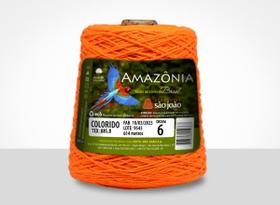 Barbante Fio 6 Amazônia 600 Gramas - LARANJA NEON
