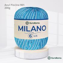 Barbante Milano Cor Azul Piscina 901 - 200g EuroRoma