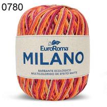 Barbante Milano Fio N6 Novelo com 226 Metros Matizado Euroroma para Crochê, Tricô e Amigurumi