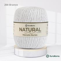 Barbante Natural Cores Marcelo Nunes 700g 795m Algodão Reciclado para Crochê e Artesanato Euroroma Cor:200 - Branco