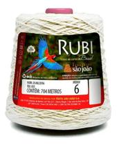Barbante São João Rubi Cru 6 Fios 704 Metros 700 G