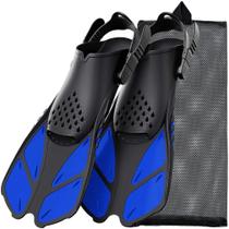 Barbatanas de Snorkel de Silicone com Fivela Ajustável - Tamanho para Viagem