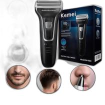 Barbeador 3 Em 1 Kemei Compacto E Leve