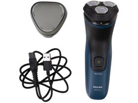 Barbeador Aparador de Pelos Elétrico Philips Seco Molhado Auto Afiável a Prova D'Agua S1151