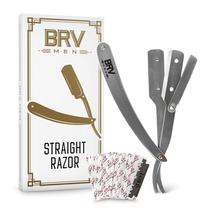 Barbeador de barbeiro Straight Edge BRV MEN Professional Silver