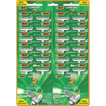 Barbeador Descartável BIC COMFORT2 Verde 12 Blisters com 2 Unidades Barbeador Descartável BIC COMFORT2 Verde 12 Blisters com 2 Unidades
