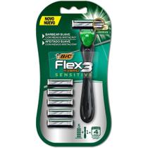 Barbeador Descartavel BIC HYBRID SENS. VD C/5 Refis Blister