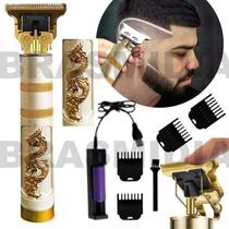 Barbeador Dragão Prateado USB Maquina Elétrico para Acabamento Desenhos Detalhes Pezinho de Cabelo Pelos