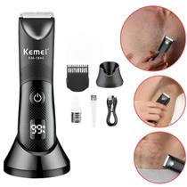 Barbeador E Aparador Corporal Kemei Digital