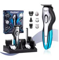 Barbeador e cortador de cabelo Kemei KM-5031 prata e preto 100V/240V